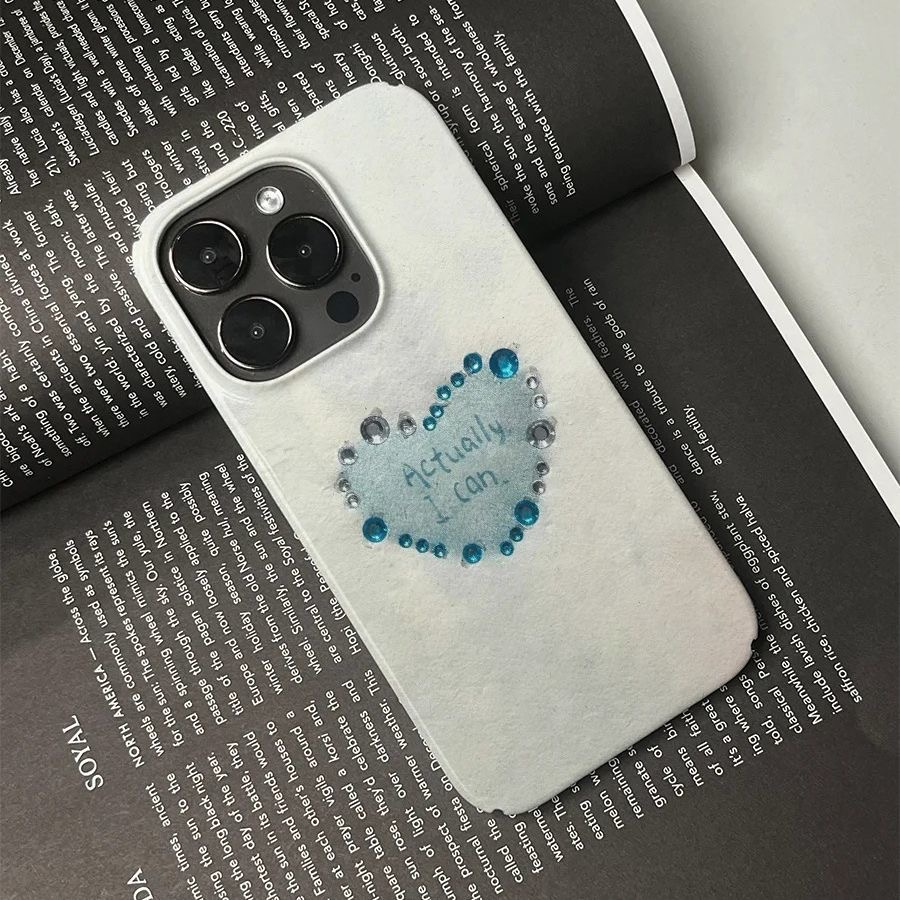 반짝이는 하트 디자인과 'Actually I Can'  - Phone Cases You Can Design 리뷰 및 가격