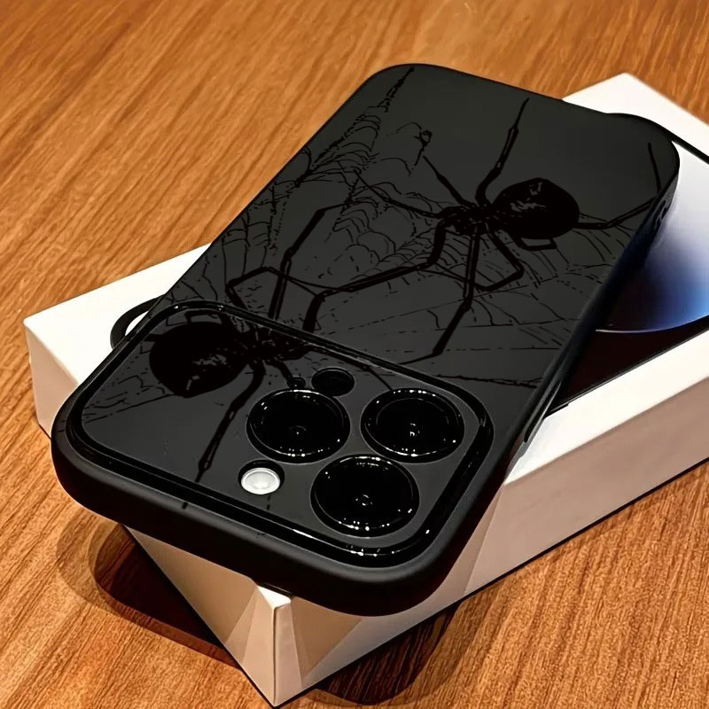 멋진 블랙 스파이더 패턴 아이폰 11 12 13 14  - Phone Cases Rugged 리뷰 및 가격